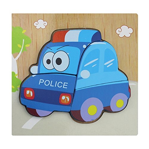 Puzzle Encaje 4 Piezas Auto Policía