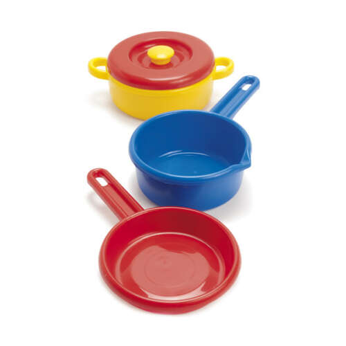 Juego De Olla, Sarten Y  Lechero Plasticos
