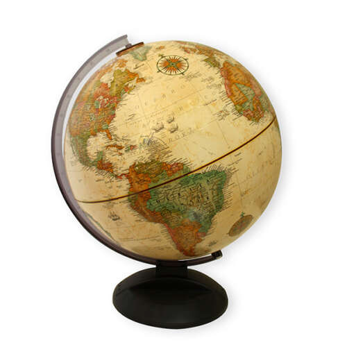 Globo Terraqueo Sepia Base Plastica 30 Cm