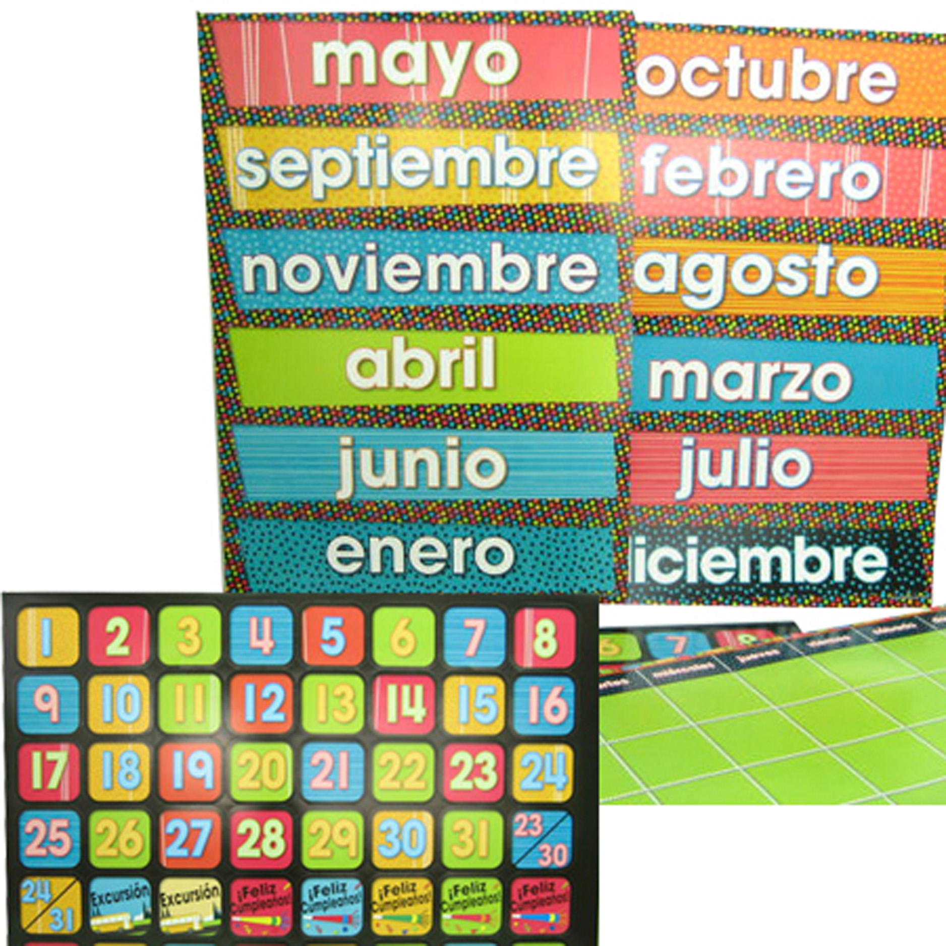 Calendario En Espanol Para La Sala De Clases Tiendita Aula Editores Material Juguetes Libros Didactico