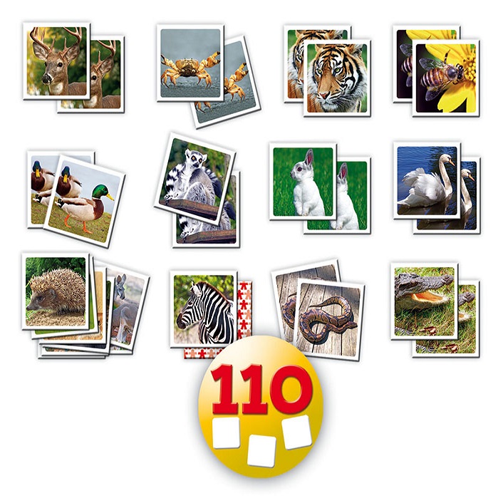 JUEGO MEMORICE ANIMALES SELVA 110 PCS