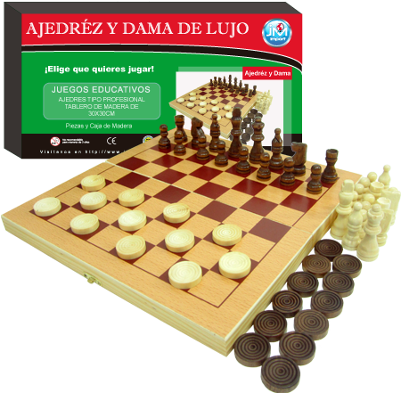 AJEDREZ Y DAMA DE LUJO JUEGO FIGURAS