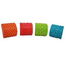 Timbre De Goma Para Pintura Y Arcilla 4 Piezas