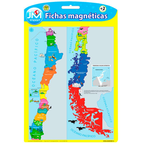 Pizarra Magnetica Puzzle Mapa De Chile