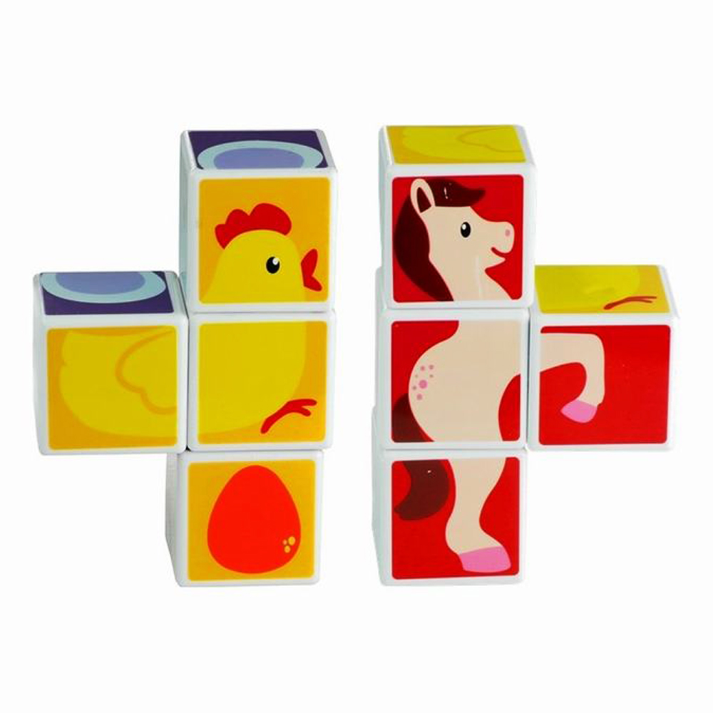 Set Cubos Magnéticos Animales 4 Piezas - Imagen 2