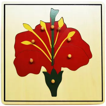 Puzzle Madera Flor Montessori TIENDITA DE AULA