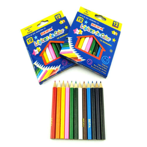 Lapices De Colores Cortos 12 Colores