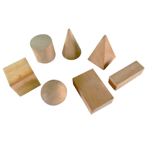 Cuerpos Geométricos Madera  7 Piezas