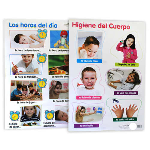 Láminas Higiene Del Cuerpo / Horas Del Dia