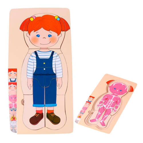 Puzzle Niña En Capas Madera