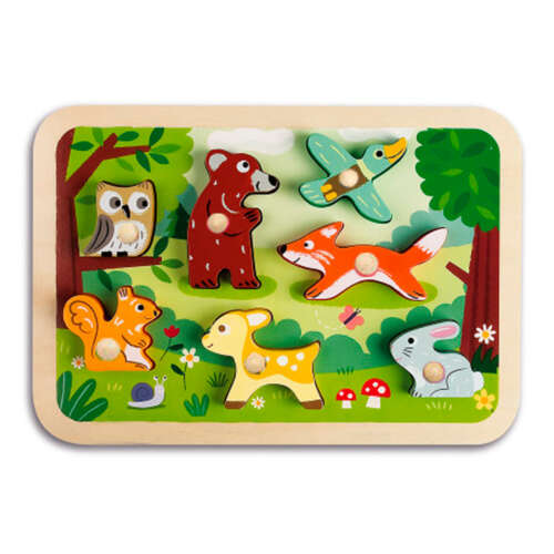 Puzzle De Encaje Animales Del Bosque