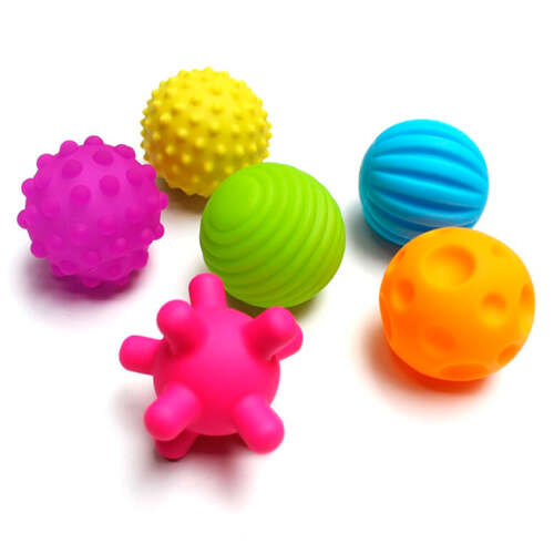 Set De 6 Pelotas Goma Sensoriales