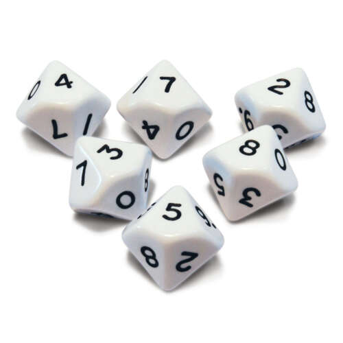 Set de 5 Dados Decaedro (10 Lados)