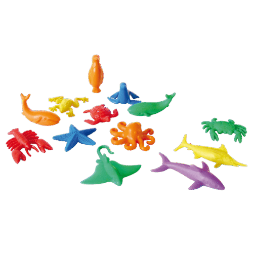 Set 84 Animales Marinos De Goma Para Clasificar