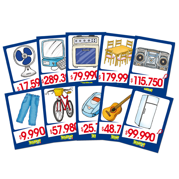 Set Tarjetas De Precios Ámbito Cientos Miles