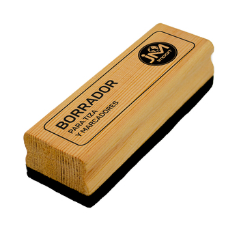 Borrador de Madera para Pizarra 13x4 cm