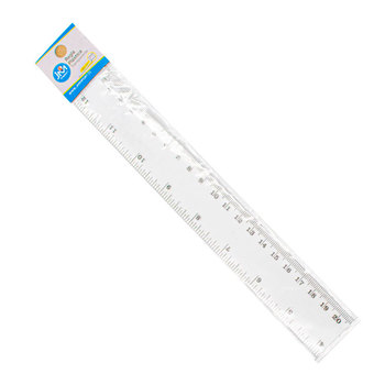 Regla Plastica Transaparente 30 cm. Biselada
